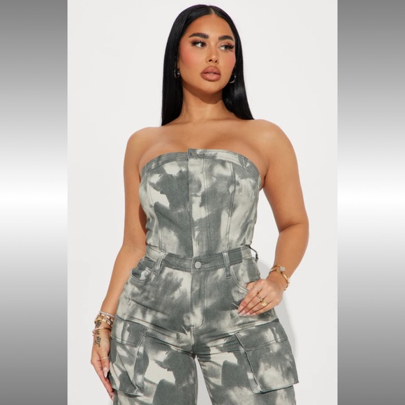 Fashion Nova Denim Jumpsuit - Picture 2 of 3